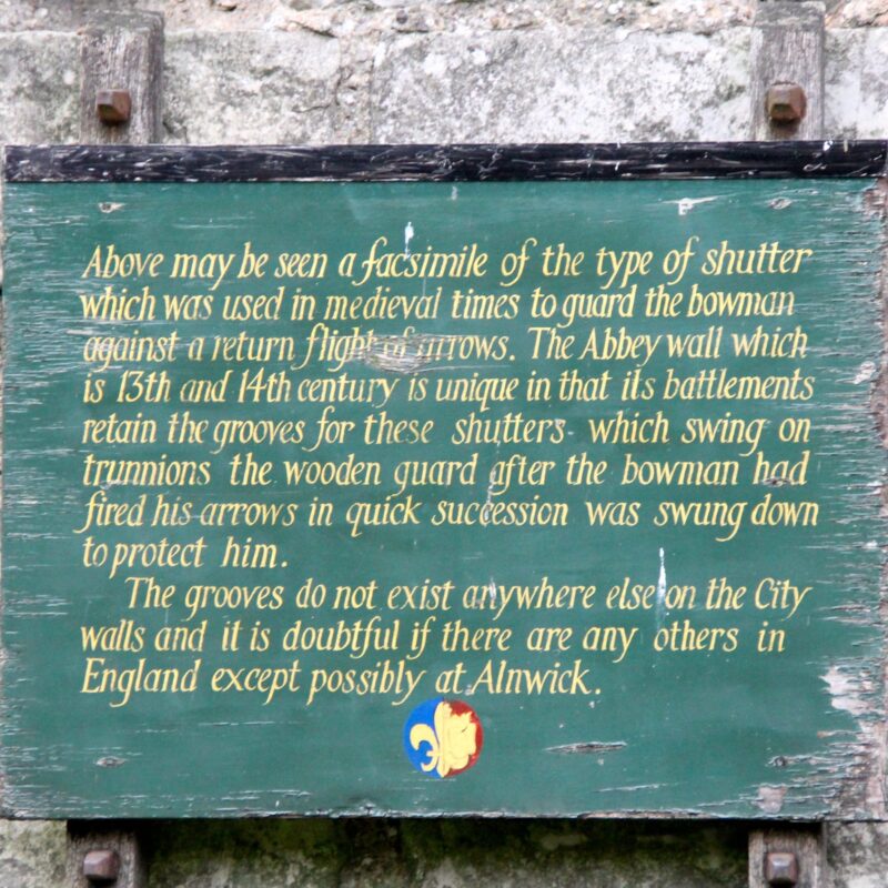 Abbey Wall Shutters Plaque
