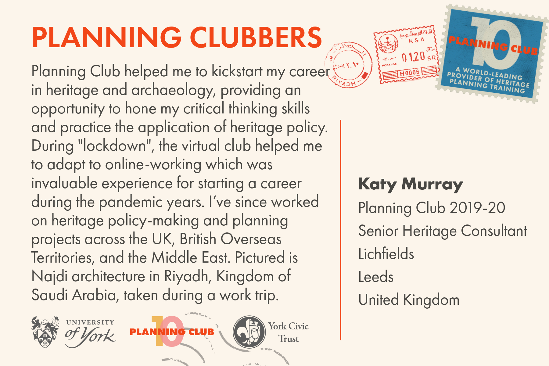 Planning Club postcard