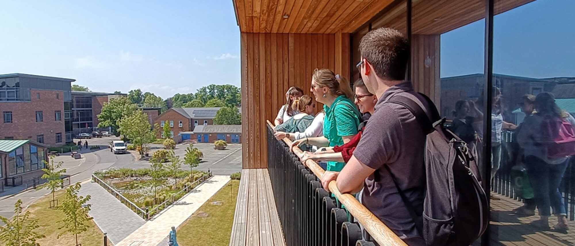 Planning Club on a balcony