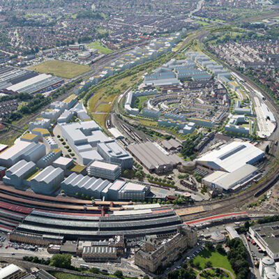 York Railway Stattion from the air